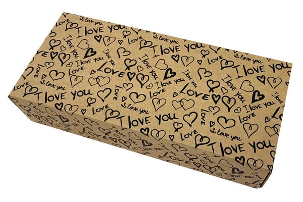 картон крафт I love you
