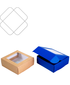 13*13*5 см Коробка с окном, Цвет, рисунок: Белый в интернет магазине  Allbox оптом