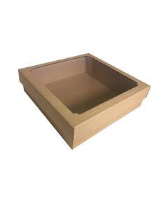 25*25*8 см. Коробка дно крышка с окном