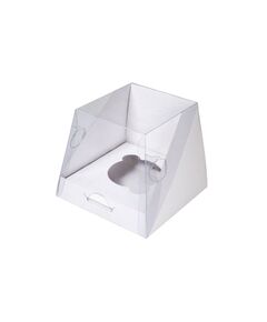 10,5*10,5*10 см Коробки для капкейков с прозрачной крышкой 100, Цвет, рисунок: Белый в интернет магазине  Allbox оптом