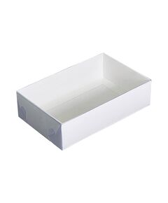13*8*3,5 см Готовые упаковки с прозрачной крышкой для подарков 100, Цвет, рисунок: Белый в интернет магазине  Allbox оптом