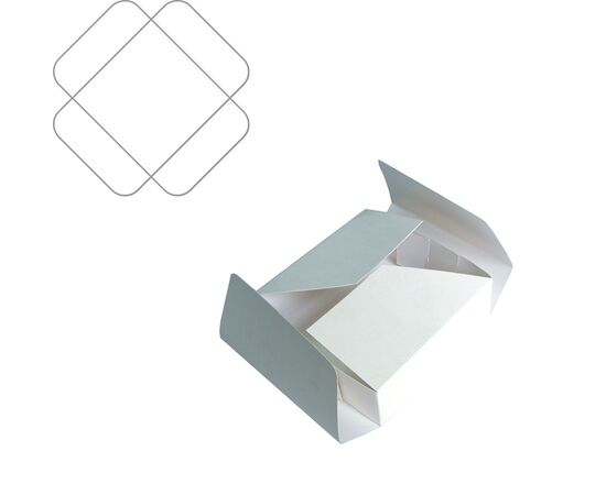 Картонные сборные коробки 15x15x5 см упаковочные, Цвет, рисунок: Белый в интернет магазине  Allbox оптом