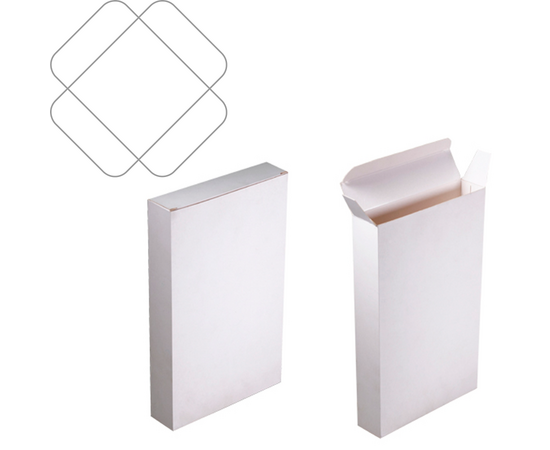 Коробки из картона 250 г/м2 10,5×2,5×17,5 см для подарков, Цвет, рисунок: Белый в интернет магазине  Allbox оптом