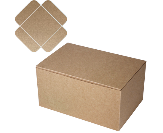 Коробка из микрогофрокартона от Allbox 21,5*15*11 см, Цвет, рисунок: Крафт в интернет магазине  Allbox оптом