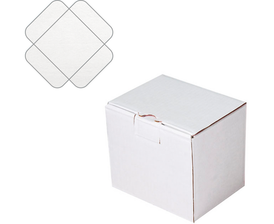 Упаковки картонные 9*7*8 см, Цвет, рисунок: Белый в интернет магазине  Allbox оптом