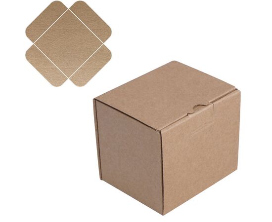 Квадратные чемоданчики из МГК 10,5×8,5×9 см, Цвет, рисунок: Крафт в интернет магазине  Allbox оптом