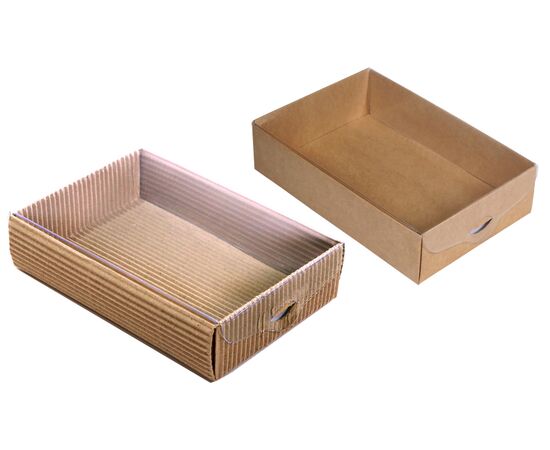 Складные коробки с крышкой из пластика для подарков 14,8×10×3,5 см, Цвет, рисунок: Крафт в интернет магазине  Allbox оптом
