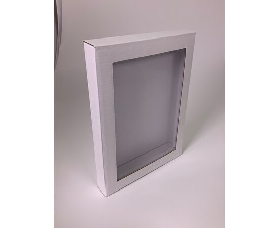 Картонные упаковки с окном для упаковки товара 16x2,5x22 см, Цвет, рисунок: Белый в интернет магазине  Allbox оптом