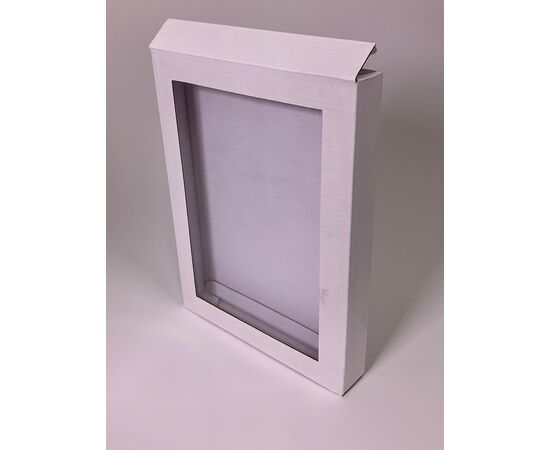 Картонные упаковки с окном для упаковки товара 16x2,5x22 см, Цвет, рисунок: Белый в интернет магазине  Allbox оптом