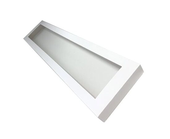 Коробки с окошком белые и с печатью 15×3,5×62 см, Цвет, рисунок: Белый в интернет магазине  Allbox оптом