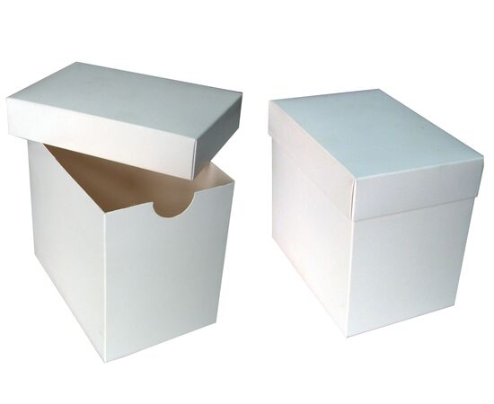 Коробки из картона с крышкой 14,5×9,5×12,5 см для подарков, Цвет, рисунок: Белый в интернет магазине  Allbox оптом